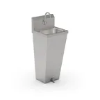 image of John Boos PBHS-F-1410-FV1-T-X 14" Pedestal Mounted Hand Sink without Faucet / with Foot Valve-flyer