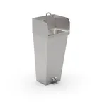 image of John Boos PBHS-F-1410-FV2-T-SSLR 14" Pedestal Mounted Hand Sink without Faucet / with Foot Valves - 18 g