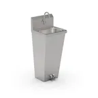 image of John Boos PBHS-F-1410-FV2-T-X 14" Pedestal Mounted Hand Sink without Faucet / with Foot Valves-flyer