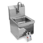 image of John Boos PBHS-W-0909-KV2MB-X 12" Wall Mounted Hand Sink with Hands Free Faucet & Knee Valves/flyer
