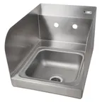 image of John Boos PBHS-W-0909-SSLR 12" Wall Mounted Hand Sink without Faucet - 3 Splashes