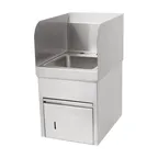 image of John Boos PBHS-W-0909-TD-SSLR-X 12" Wall Mounted Hand Sink without Faucet/with Dispenser/flyer