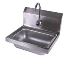 image of John Boos PBHS-W-1410-EE 17" Wall Mounted Hand Sink with e-Faucet & e-Eye