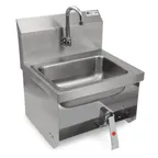 image of John Boos PBHS-W-1410-KV1MB-X 17" Wall Mounted Hand Sink with Hands Free Faucet & Knee Valve-flyer