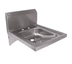 image of John Boos PBHS-W-1416ADAD 20" Wall Mounted Hand Sink without Faucet