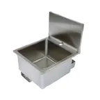 image of John Boos PBHS-W-1616-X 18" Wall Mounted Hand Sink without Faucet - 16 gauge / flyer