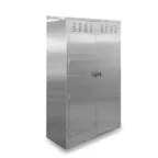image of John Boos PBJC-224884-L 48" Mop Sink Cabinet, 20"W x 16"L Bowl w/2 Swing Doors, Left Sink and Kit