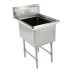 image of John Boos PBMS-C-2016 25" Standing Mop Sink, 20"W x 16"L x 12"D Bowl with Stainless Steel Legs