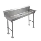 image of John Boos PBMSHS-F1-8020-X 80" Freestanding Hand Sink without Faucet - 16 gauge / flyer