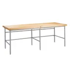 image of John Boos SBS-S24 Baker'S Table Frame, Fits 144"W X 48"D Top, Bin Stops & Guides