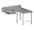 image of John Boos SDT6-I6072SBK-R Soiled "L" Shaped Dishtable w/ Right Table, Island Design, 10" Backsplash