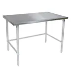 image of John Boos ST4-24108GBK Work Table, 108"W X 24"D, 14/300 Stainless Steel Flat Top