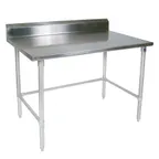 image of John Boos ST4R5-2424GBK 24" Open Base Work Table, Galvanized Base / 5" Backsplash