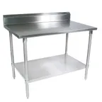 image of John Boos ST4R5-2436SSK 36" Stainless Steel Top - 38" Work Table