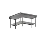 image of John Boos ST4R5-L3060SSK L Shaped Work Tables, 60" x 60" x 30" / 14 gauge with Undershelf 