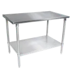 image of John Boos ST6-3660SSW Stainless Steel Top " 54" - 62" Work Table