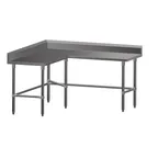 image of John Boos ST6R5-L2460SBK L Shaped Work Tables, 60" x 60" x 24" - 16 gauge