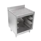 image of John Boos UBGR-2124-X Underbar Glass Rack Storage Unit w/ Drainboard Top, Open Front Base