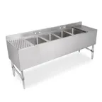 image of John Boos UBS4-2148-X Underbar Sink Units, 4 Compartment without Drainboard - Flyer