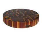 image of John Boos WAL-CCB183-R - 18" Diameter Walnut Board, 3" Thick End Grain, Oil‑Finish, Reversible