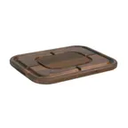 image of John Boos WAL-MN2418150-SM Board, 24"x18"x1-1/2" Black Walnut Oil, Pyramid Grooves & Grips
