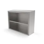 image of John Boos WCO-48 48" Stainless Steel Open Wall Mounted Cabinet w/ Sloped Top