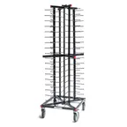 image of JackStack JS072 72-Plates Mobile Plate Rack with Steel Construction and Black Powder Coated 