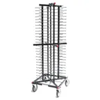 image of JackStack JS104, 104-Plates Mobile Plate Rack with Steel Construction and Black Powder Coated 