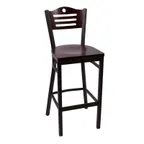 image of JMC Furniture EAGLE SERIES CLEAR COAT BARSTOOL WOOD with Metal Frame, Wood Back and Seat, Indoor Use 