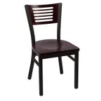 image of JMC Furniture JONES RIVER CLEAR COAT CHAIR WOOD Indoor Side Chair with Slotted Wood Back and Wood Seat, Metal Frame