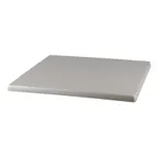image of JMC Furniture TOPALIT 32X32 BRUSH SILVER Square Table Top, 32x32, 1.25 Edge, Outdoor Use, Impact Resistant