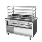 image of Josper MGJ-132 57" Freestanding Mangal Charcoal Grill w/ Open Cabinet Base