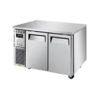 image of Turbo Air JURF-48-N 47" 2-Door Undercounter Refrigerator Freezer, Front Breathing, R 4.48 - F 4.96 cu. ft. - Dual Temp
