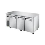 image of Turbo Air JURF-72-N 70" 3-Door Undercounter Refrigerator Freezer, R 12 - F 5.6 cu. ft. – Dual Temperature