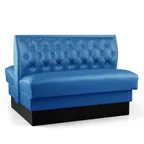 image of JustChair JBD-SBT-36-GR1/COM Custom Double Booth, 36H, Upholstered Tufted Back, Grade 1 Upholstery