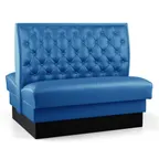 image of JustChair JBD-SBT-42-GR2 Custom Double Booth, 42"H, Upholstered Tufted Back with Lumbar Support, Grade 2 Upholstery