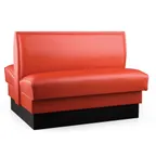 image of JustChair JBD-UPL-36-GR2 Custom Double Booth, Upholstered Seat & Back, 36"H, Grade 2 Upholstery