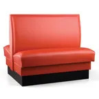 image of JustChair JBD-UPL-42-GR3 Custom Double Booth, 42H, Upholstered Seat & Back, Grade 3 Upholstery