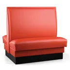 image of JustChair JBD-UPL-48-GR2 Double Plain Back Upholstered Restaurant Booth, 48H, Grade 2 Upholstery