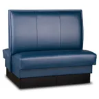 image of JustChair JBD-USP-48-GR2 Custom Double Restaurant Booth, 48"H, Upholstered Seat & Back, Grade 2 Upholstery