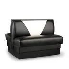 image of JustChair JBD-UVB-36-GR1/COM Double V-Back Upholstered Restaurant Booth, 36H, Custom Length, Grade 1 Upholstery