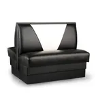 image of JustChair JBD-UVB-42-GR3 Custom Double V-Back Restaurant Booth, Upholstered Seat, 42"H, Grade 3 Upholstery