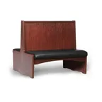 image of JustChair JBD-WBBO-48-GR1/COM Double Restaurant Booth, 48H, Wood Frame, Vertical Bead Board Back, Removable Padded Seat, COM Upholstery