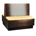 image of JustChair JBD-WPF-42-BEAD 48" Double Bead Board Back Restaurant Booth, Wood Back, 42"H, Upholstered Seat
