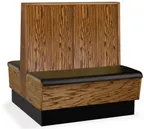 image of JustChair JBD-WPF-48-GR2 Double Bead Board Back Custom Booth, 48H, Wood Frame, Grade 2 Upholstery