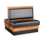 image of JustChair JBD-WSS-36-GR3 Custom Double Booth, 36H, Wood Frame, Grade 3 Upholstery, Plain Back, Removable Seat