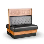 image of JustChair JBD-WSS-SBT-42-GR1/COM Custom Booth, Double Button Tufted Back, Removable Seat, 42" Height
