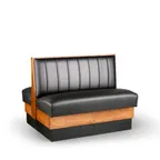 image of JustChair JBD-WSS-UCH-36-GR1/COM Custom Booth, Double Vertical Channel Back, Removable Seat, 36" Height