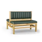 image of JustChair JBD-WT-UCH-36-GR3 Custom Booth, Double Vertical Channel Back, Upholstered Seat, 36" Height