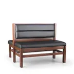 image of JustChair JBD-WT-UHC-36-GR1/COM Custom Booth, Double Horizontal Channel Back, Upholstered Seat, 36" Height
